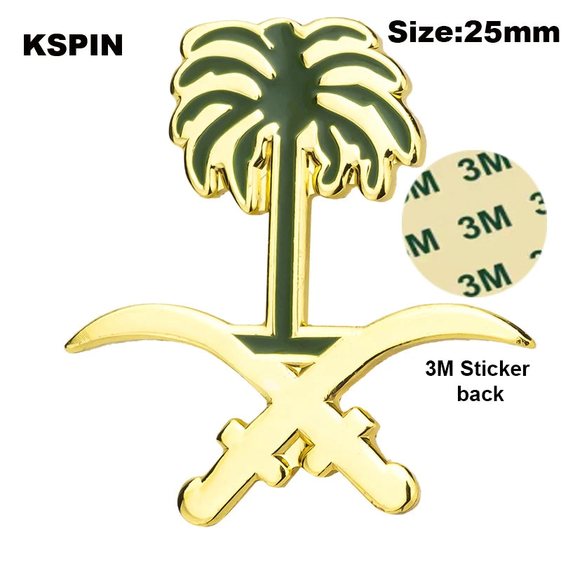 Saudi Arabia Mobile Phone 3M Sticker Badge Metal Pin Broooches Pins