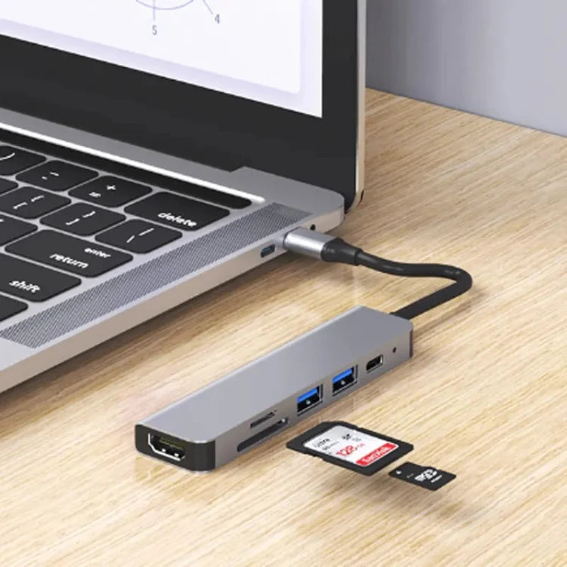 USB C Hub to 4K HDMI-Compatible USB 3.0 2.0 Type C PD Charging Dock for MacBook iPad Samsung S10 Dex TV Mouse Keyboard U Disk