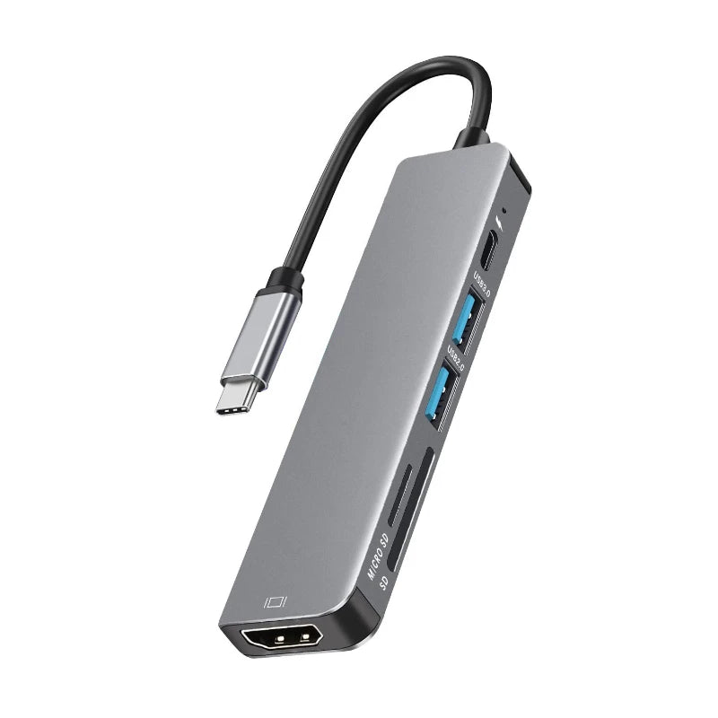 USB C Hub to 4K HDMI-Compatible USB 3.0 2.0 Type C PD Charging Dock for MacBook iPad Samsung S10 Dex TV Mouse Keyboard U Disk