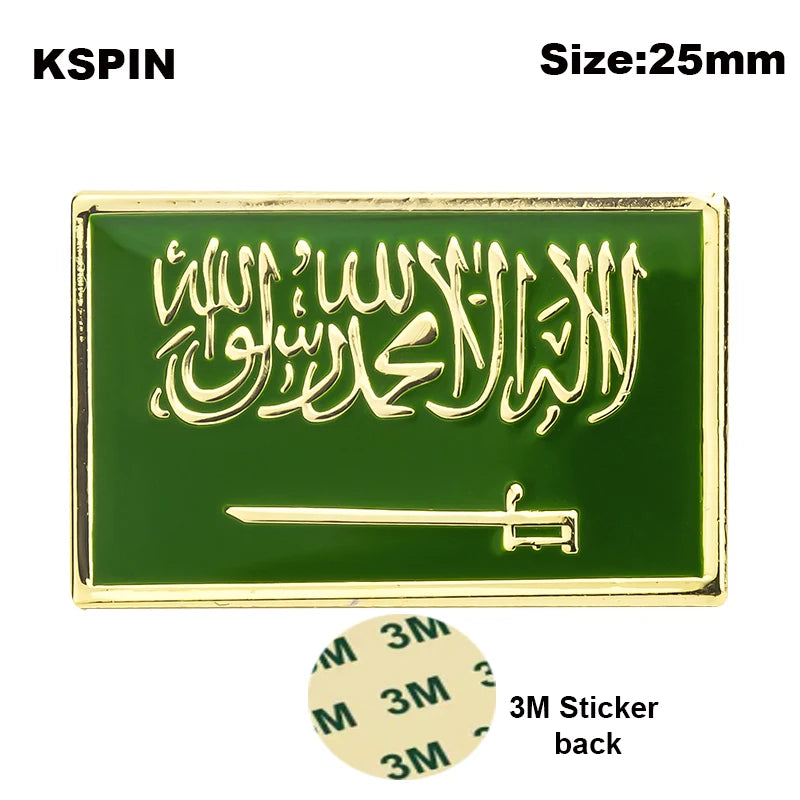 Saudi Arabia Mobile Phone 3M Sticker Badge Metal Pin Broooches Pins