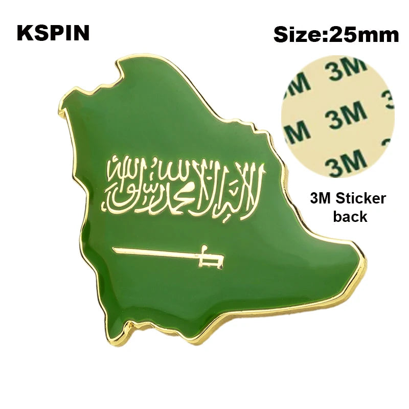 Saudi Arabia Mobile Phone 3M Sticker Badge Metal Pin Broooches Pins