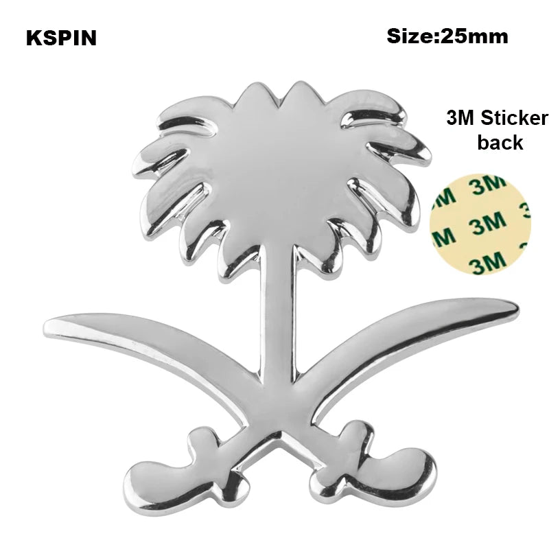 Saudi Arabia Mobile Phone 3M Sticker Badge Metal Pin Broooches Pins
